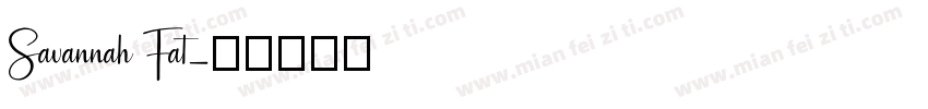 Savannah Fat字体转换